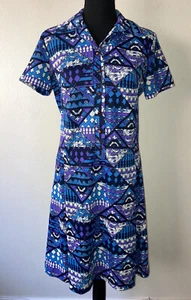 Vintage ‘60s The Stroller A-line Shift Dress Mod Gogo Hippie Psychedelic Print M - Picture 1 of 12