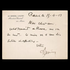 1913 - RABAT - CARTE AUTOGRAPHE SIGNÉE LYAUTEY