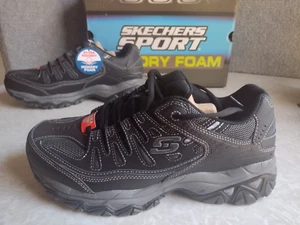 Skechers Men's EXTRA WIDE Afterburn M Fit Training Shoes Black Style #50125/BKCC - Picture 1 of 11