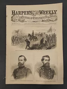 Civil War Gen Hooker, McPherson, Howard August, 13,1864 Harpers Weekly Original - Bild 1 von 2