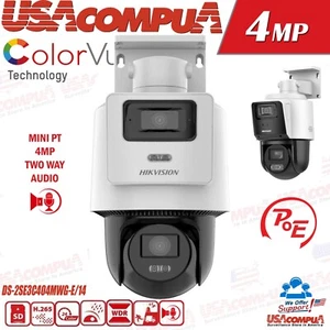 Hik TandemVu 4MP+4MP 4X PoE PTZ IP Camera DS-2SE3C404MWG-E/14 2.8-12mm DarkFight - Picture 1 of 6