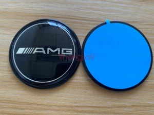 AMG Hood Flat Badge Emblem (Paste) For Mercedes Benz A B C E S ML CLS Class 57mm - Foto 1 di 8