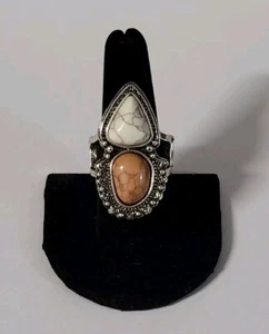 Paparazzi Mojave Mosaic Brown Ring - Picture 1 of 4