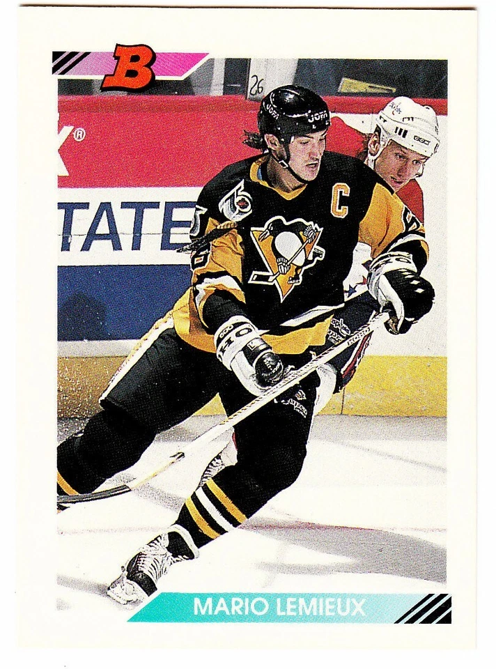 1992-93 BOWMAN #189 MARIO LEMIEUX Pittsburgh Penguins Hockey Card - Image 1 of 1