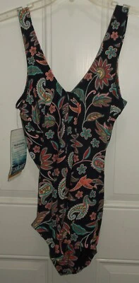 GABAR WOMENS SWIMSUIT 16R ONE PIECE HYDROFINITY NYLON SPANDEX SWIM WEAR NEW Foto 1 de 4