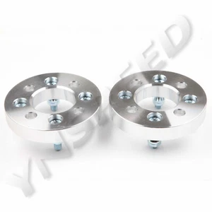 US 2PCS 4x100mm Bolt | 1" Thick | 12x1.5 Studs Wheel Spacer Adapters 67.1mm 4lug - Picture 1 of 6