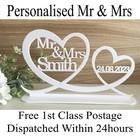 Personalised Mr & Mrs Top Table Sign & Date Mr and Mrs Wedding Decoration Gift 