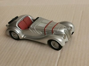 Rare 1/24 FM Franklin Mint 1938 BMW 328 Roadster Cabrio In Silver Pewter Model - Picture 1 of 12