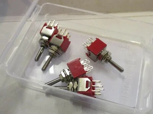 Expo A28094 PK 5 Sub Min (on)off(on) DPDT Biased Point Motor Switches - Picture 1 of 11