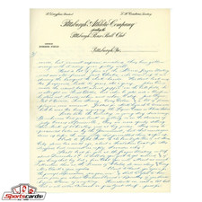 Barney Dreyfuss Pittsburgh Pirates Signed Auto Letter to HOFer Fred Clarke JSA