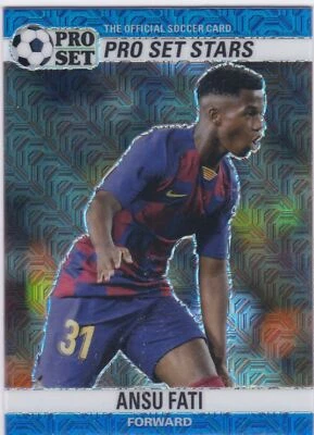 2021 Pro Set Sports Metal Stars Blue Mojo #1 Ansu Fati - Barcelona 14/20 - Image 1 of 2