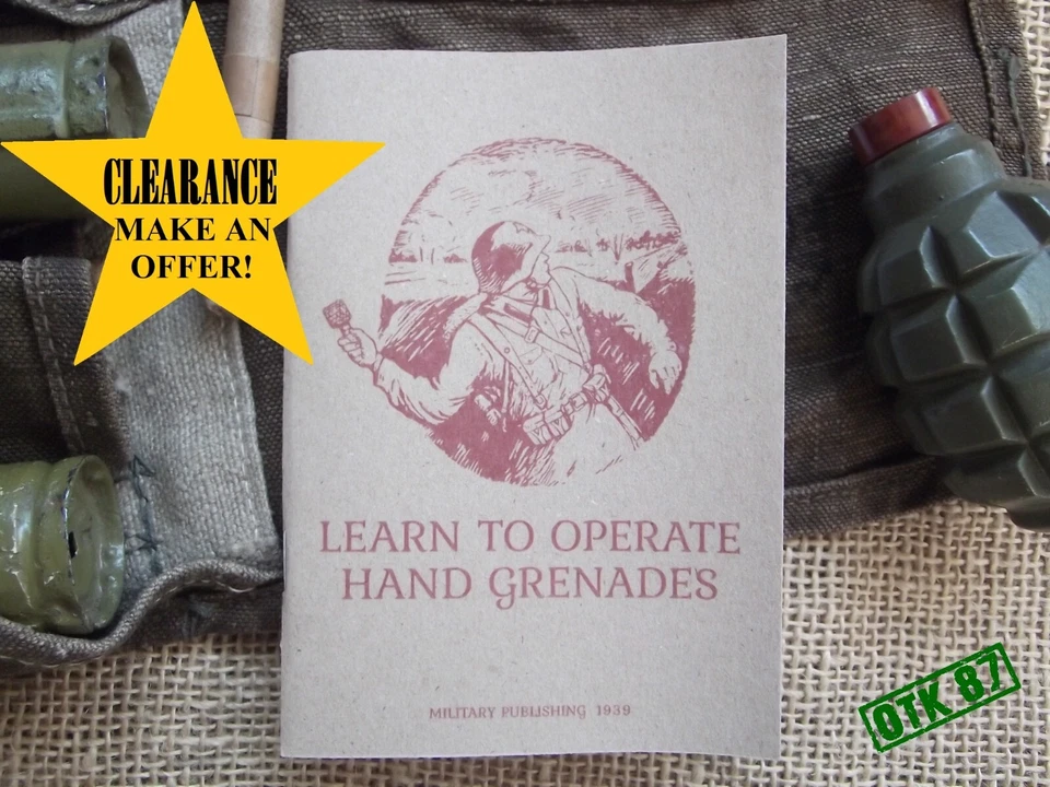 1939 Soviet How to use hand grenades manual ENGLISH from Belarus 2019. RKKA  - Image 1 of 4