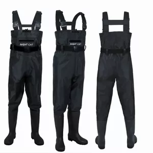 Fly Fishing Hunting Chest Waders Waterproof Skidproof Foot Wader Pants with Boot - Picture 1 of 17