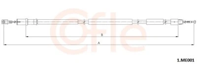 Cofle Câble De Frein à Main Arrière Droit Compatible Pour Mercedes-Benz Viano - Photo 1/2