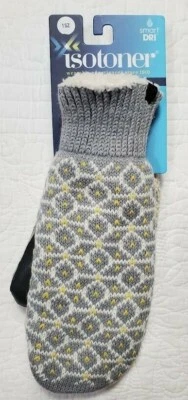NUEVO Guantes para mujer Isotoner Signature SmarTouch Smart Dri guantes de texto grises Foto 1 de 4