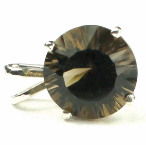 SMOKY QUARTZ 12mm Sterling Silver Ladies Pendant -Handmade • SP088 - Picture 1 of 4