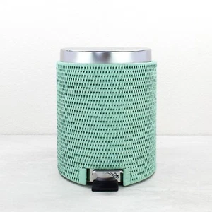 NEW Eco Handcraft Rattan Step On Trash Can with Removable Insert - Picture 1 of 9