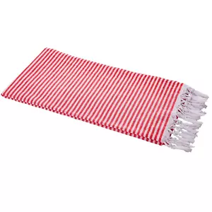 Hamam cloth fouta stripes red light wreath plague 90x180 cm 100% cotton - Picture 1 of 8
