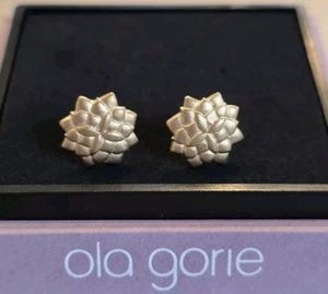 Ola Gorie 9ct Yellow Gold Cordoba Earrings Scottish Boxed Kimono - Picture 1 of 14