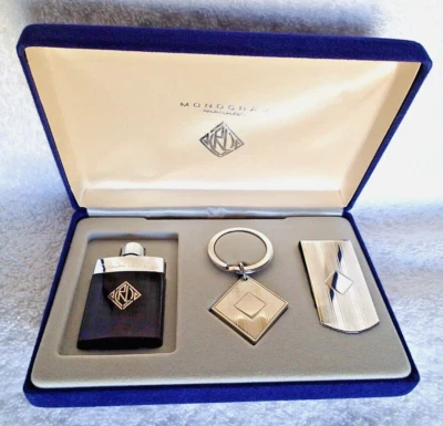R. Lauren of CHAPS fame * MONOGRAM * 1/4 fl. oz COLOGNE & Key Ring / $ Clip SET - Image 1 of 4