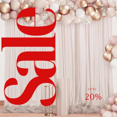 2 PANELS Chiffon Backdrop Curtains Drapes Sheer Chiffon Fabric Photography - Image 1 of 2