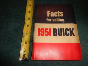 1951 Buick Salesman's Data Facts libro/álbum de showroom de distribuidor/¡original raro!!¡! - Imagen 1 de 12
