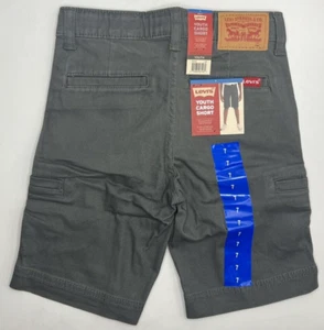 Boys Size 7 Levi's Youth Boys' Cargo Shorts Adjustable Waistband Pockets Gray - Picture 1 of 4
