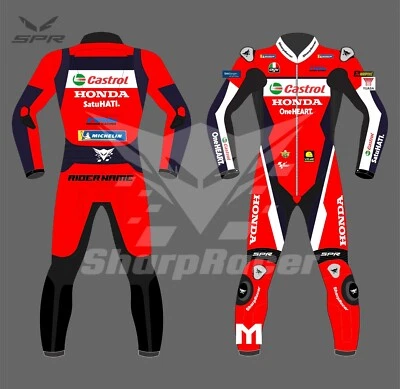 ГОНОЧНЫЙ КОЖАНЫЙ ГОНОЧНЫЙ КОСТЮМ HONDA 2022 МОДЕЛЬ MOTOGP МОТОЦИКЛ - Изображение 1 из 3