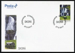 Faroe FDC 2017.02.27. Skora River & Waterfall - Single Stamp - Picture 1 of 3
