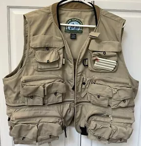 Master Sportsman Men’s XL Fishing Vest Tan—Very Nice 🎣 - Picture 1 of 9