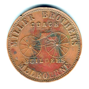 Australia Token. Miller Bros - 1d 1862.. Melbourne Vic..  VF - Bild 1 von 2