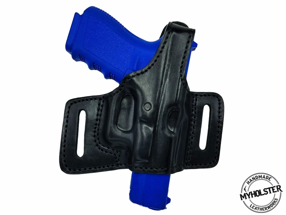 Right Hand Thumb Break Belt Leather Holster Fits GLOCK19 - Choose your color-  - Image 1 of 1