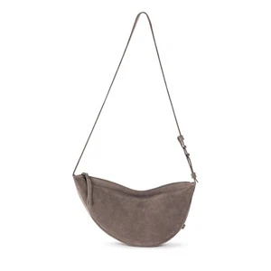 The Sak Leather Hobo Bag Suede Crescent Shoulder Bag Adjustable Strap - Picture 1 of 13