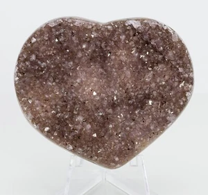 Arco Iris Amatista Corazón Geoda Racimo de Cristal Druso Raro Regalo Decoración 75mm H1686 - Imagen 1 de 14