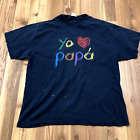 Vintage Tsi Blue Yo Heart Papa Short Sleeve Graphic T-Shirt Men's Size Xl