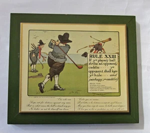 VINTAGE PRINT VINTAGE P REGLAS DE Golf, Charles Crombie, RULE XXIII - Imagen 1 de 4