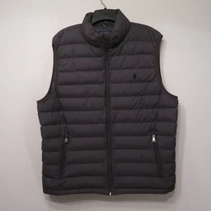 Polo Ralph Lauren Uomo X-Large Puffer Trapuntato Gilet Isolato Grigio Puffy Jacket XL - Foto 1 di 13