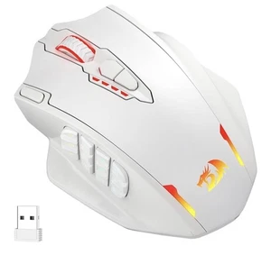 Redragon M913 Impact Elite Wireless Gaming Mouse - 16K DPI, 16 Buttons - White - Picture 1 of 3