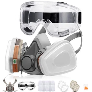 3M 6200 Gas Mask Half Face Respirator 7pcs Set with Filters for Painting Sanding - Bild 1 von 9