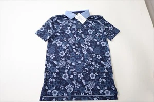 Greyson Youth Wild Flower Polo Boys Size Medium Maltese Blue 993F New 01293129 - Picture 1 of 5