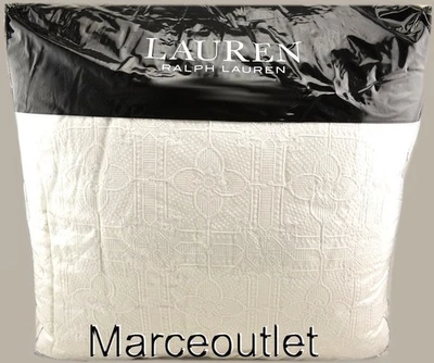 Juego de edredón y fundas Ralph Lauren Sascha medallón texturizado COMPLETO/QUEEN blanco Foto 1 de 4