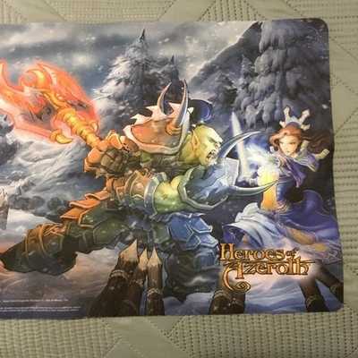Alfombra de juego World of Warcraft Heroes of Azeroth 24"x14" - 2006 juego de cartas Blizzard Foto 1 de 4