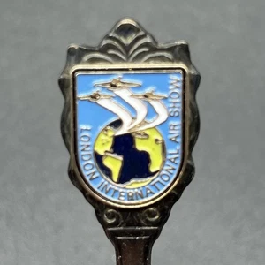 Cuchara de recuerdo vintage del Salón Aeronáutico Internacional de Londres coleccionable - Imagen 1 de 4