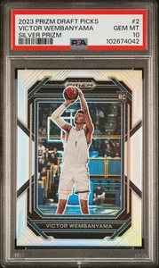 Victor Wembanyama Panini Prizm 2023 selecciones del draft Silver Prizm novato PSA 10 Spurs - Imagen 1 de 2