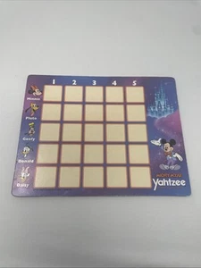Vintage Mickey Mouse Yahtzee Milton Bradley 1988 Replacement Scoreboard ONLY - Picture 1 of 1
