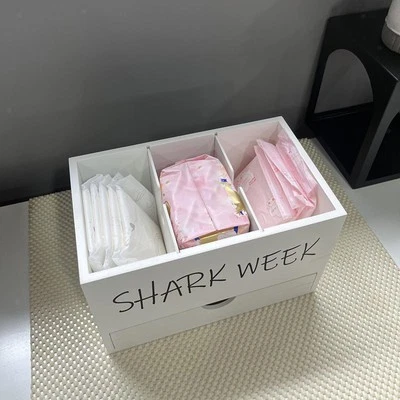 Tampon Holder for Bathroom Container Decorative Desktop Sundries Storage Box - Image 1 of 4
