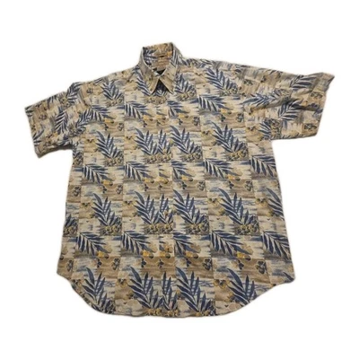 Natural Issue Wrinkle Free Men’s Hawaiian Shirt Size Medium Floral 100%cotton  - Image 1 of 4