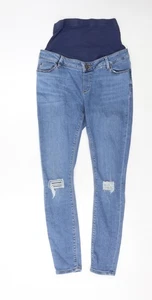 ASOS Women’s Blue Size 8 Maternity Skinny Distressed Jeans - Picture 1 of 12
