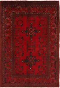 Amazing Fine Quality Hand Knotted Afghan Khal Muhammadi Wool Area Rug 5 x 3 Ft - Picture 1 of 10