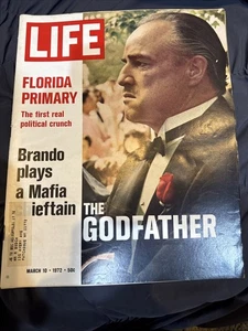 LIFE MAGAZINE MARCH 10 1972 MARLON BRANDO AS THE GODFATHER - Picture 1 of 1